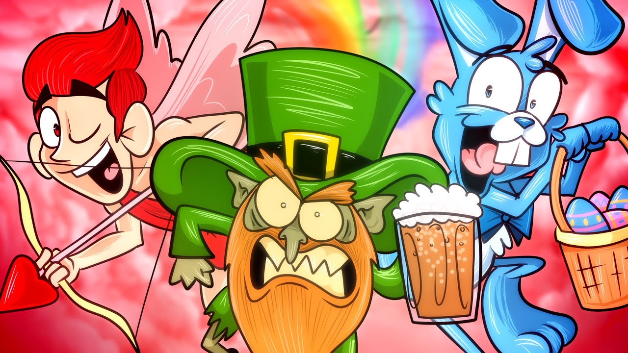 Cupid vs Leprechaun vs Easter Bunny Lyrics
